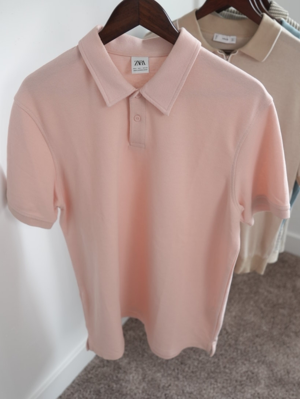 Men's Zara Textured Polo Shirt
